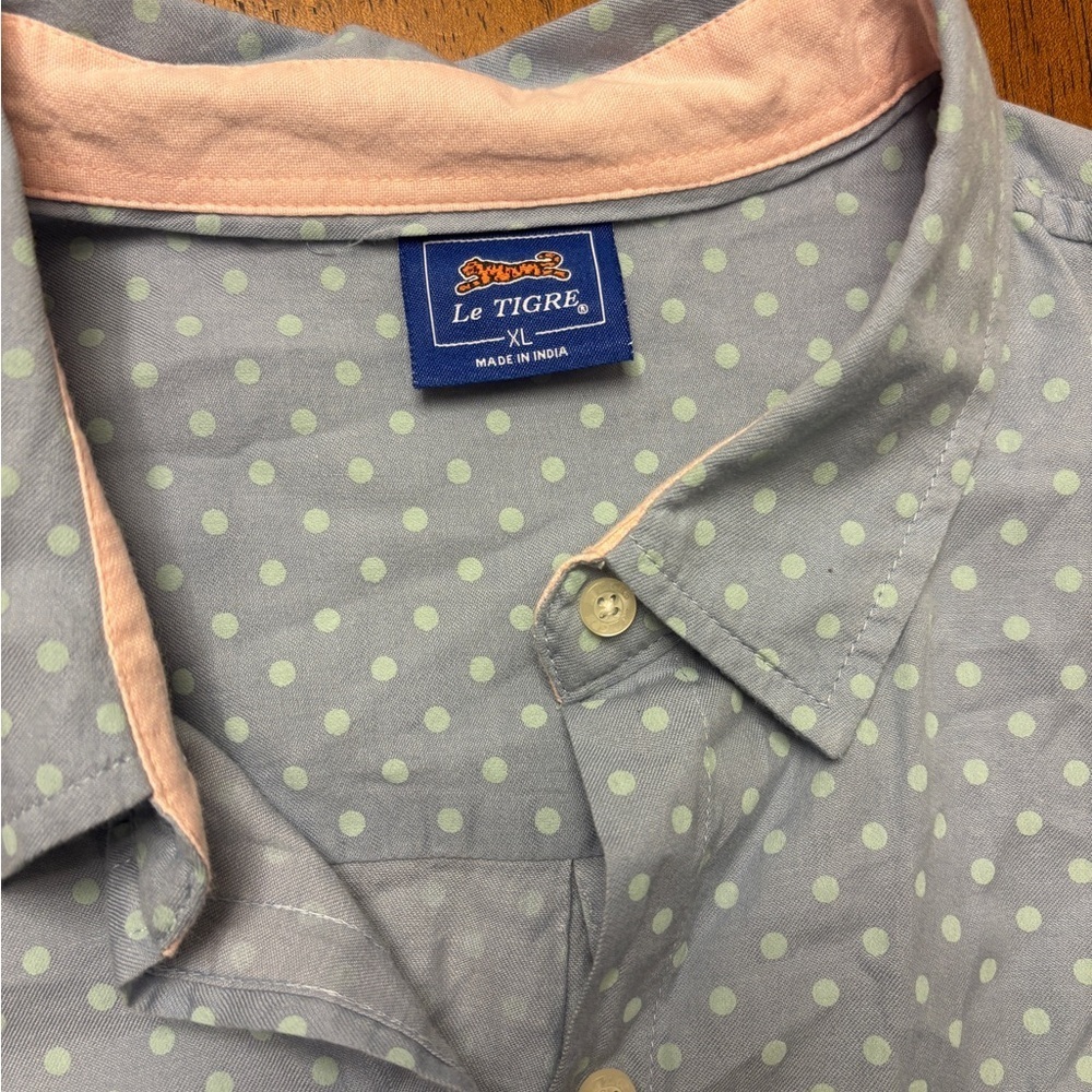 Le Tigre Pastel Polka Dot Shirt xl button down
